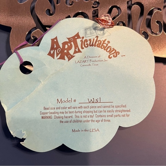 Unique Metal Art “When one has tea and wine one will have many Friends” - Picture 2 of 6